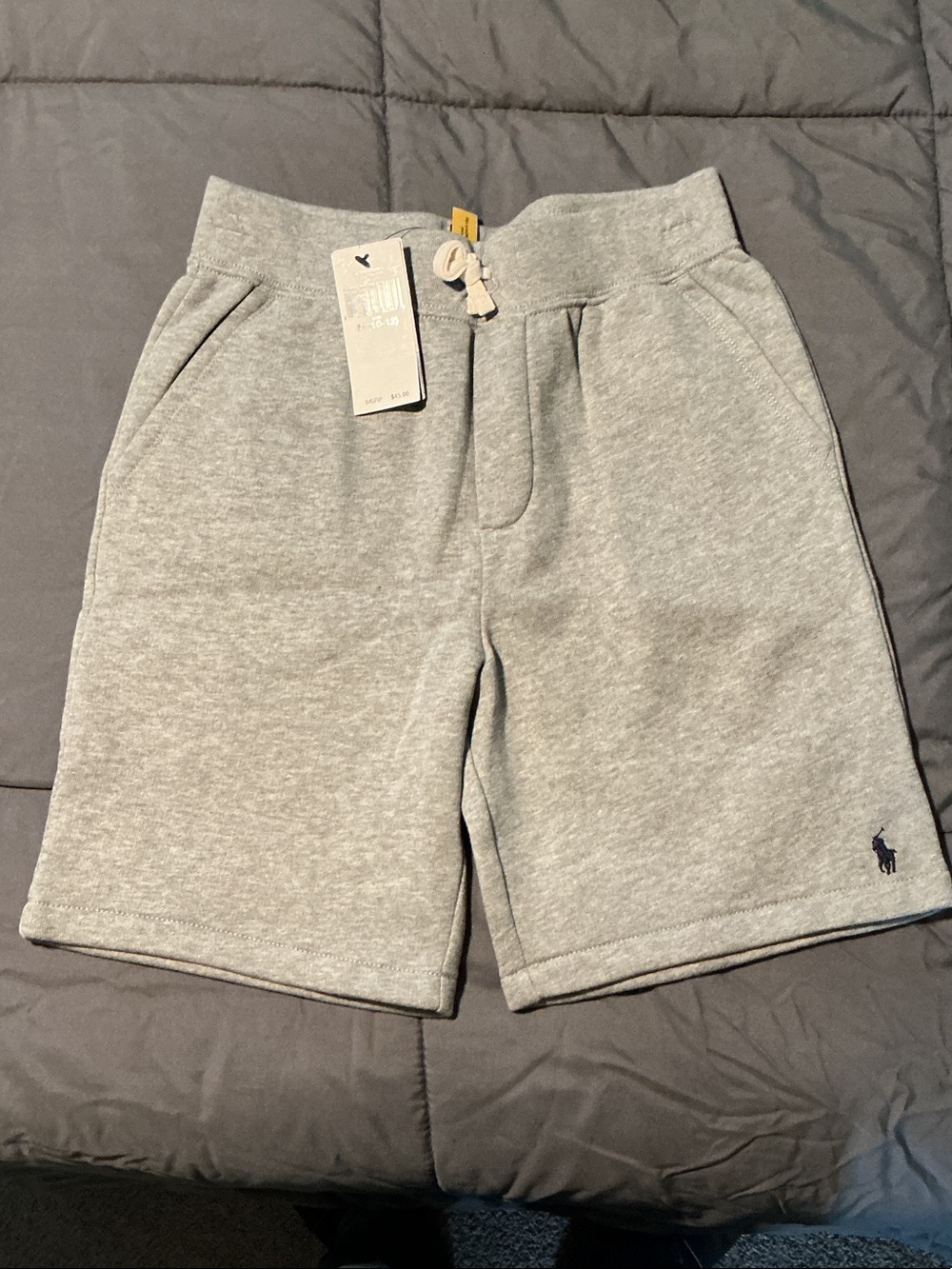 Polo by Ralph Lauren Gray Terry Knit Drawstring Shorts